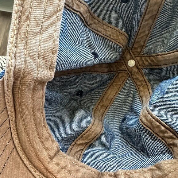 Vintage-Style Denim & Canvas Baseball Cap - Adjustable & Durable - Picture 2 of 3